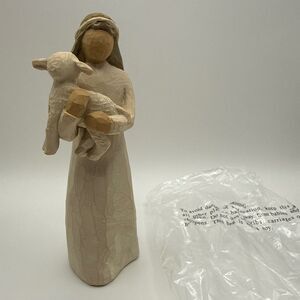 Willow Tree Nativity Shepherd & Lamb Figurine Vtg Demdaco 1999 Susan Lordi 7"